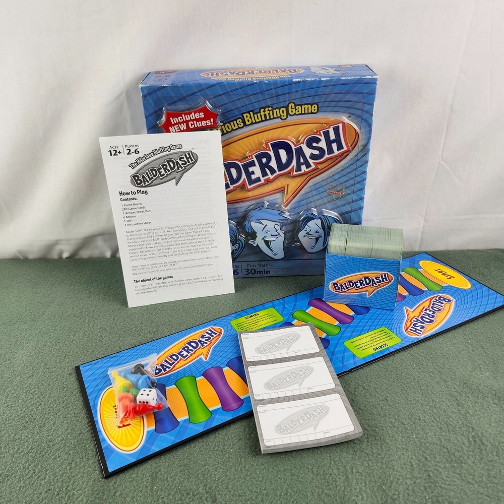 Balderdash Board Game The Hilarious Bluffing Game 2009 Mattel Adult Game